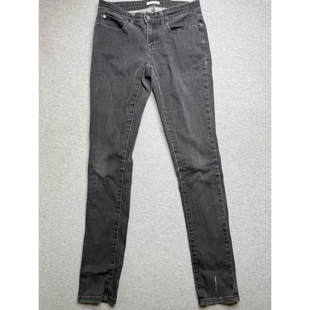 Eileen Fisher Jeans Womens Size 2 Black Dark Wash Denim Organic Cotton Slim